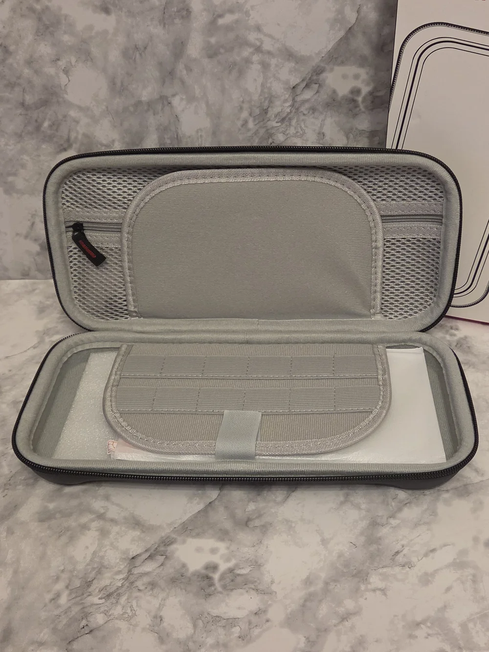 Gray Carrying Case for Switch 2 - Protective Travel Case 24 Game Slots